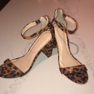 Leopard printed heels